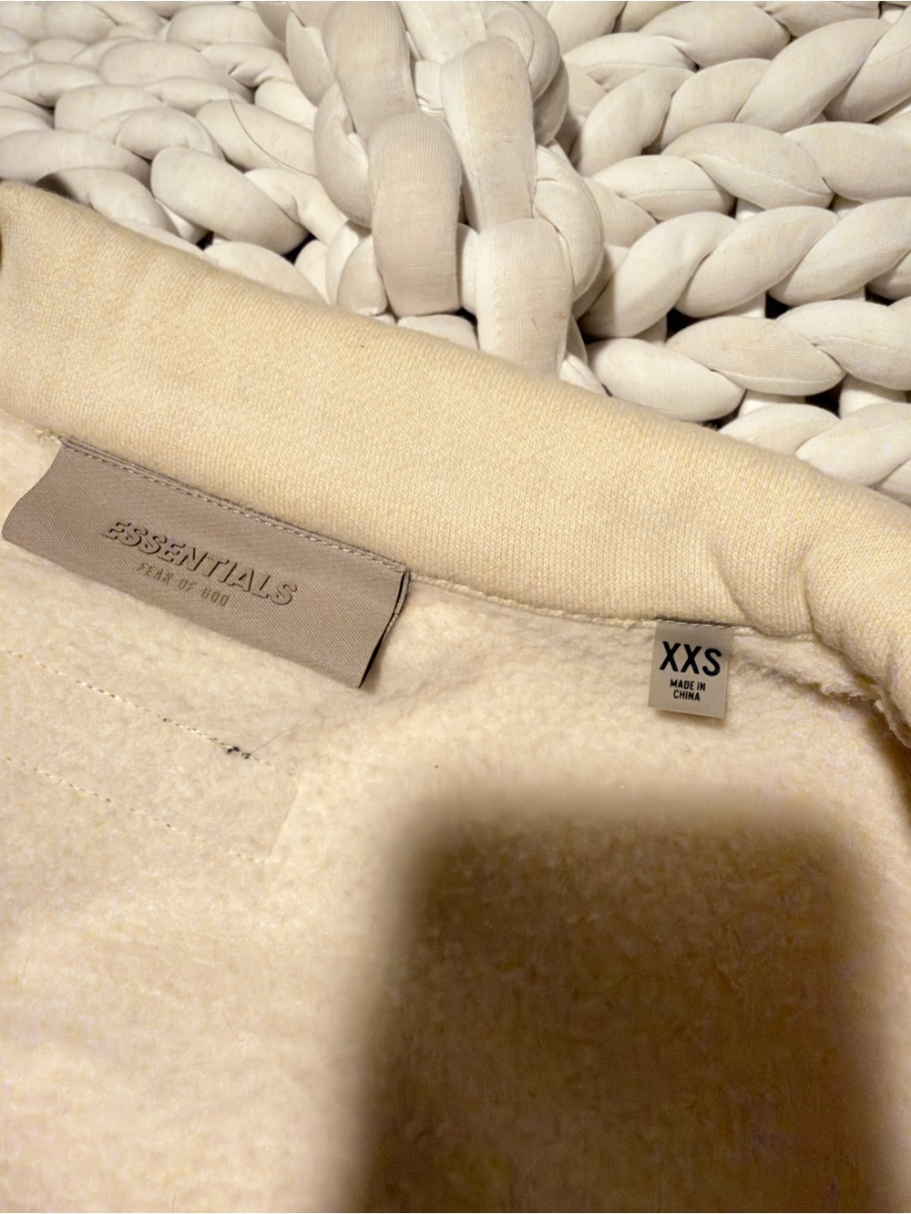ESSENTIALS Cream Zip-Up Jacket - Picture 4 of 4